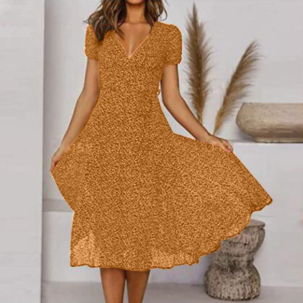 Cressida | Floral Wedding Guest Midi Wrap Dress