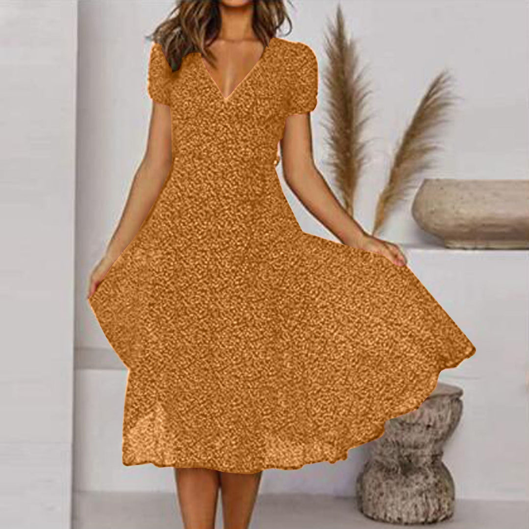 Cressida | Floral Wedding Guest Midi Wrap Dress
