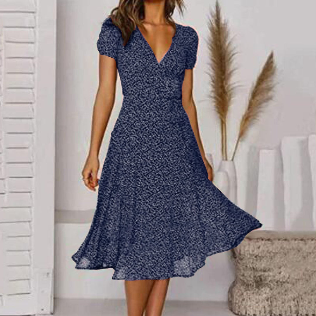 Cressida | Floral Wedding Guest Midi Wrap Dress