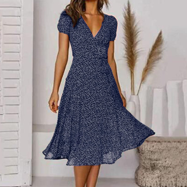 Cressida | Floral Wedding Guest Midi Wrap Dress