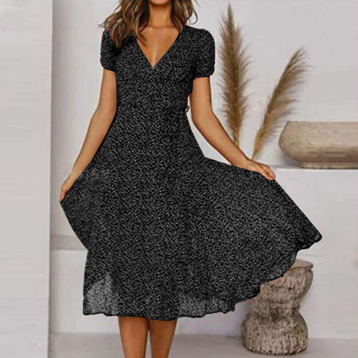 Cressida | Floral Wedding Guest Midi Wrap Dress