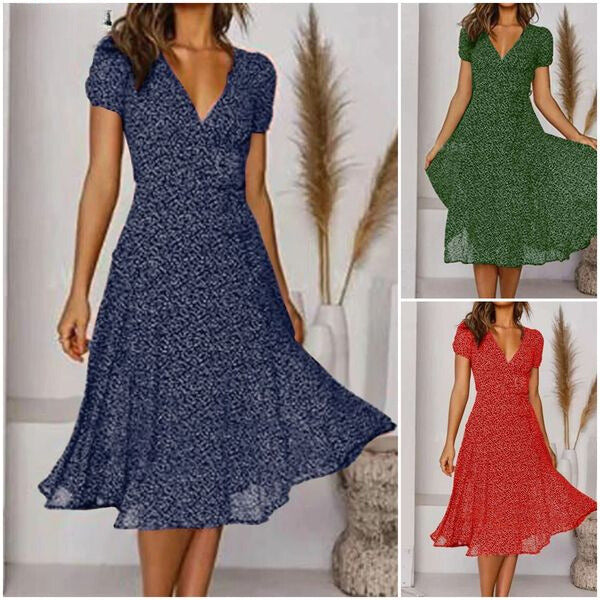 Cressida | Floral Wedding Guest Midi Wrap Dress