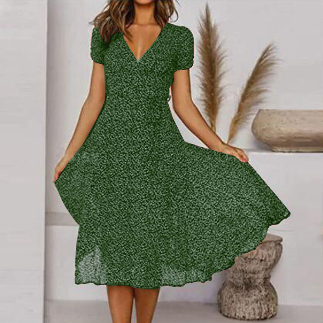 Cressida | Floral Wedding Guest Midi Wrap Dress