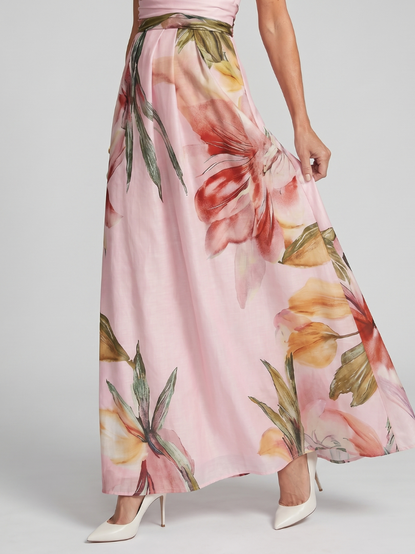 Cressida | Wedding Guest Floral Halter Maxi Dress