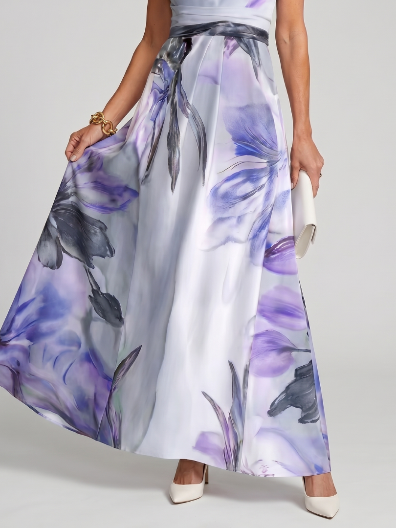 Cressida | Wedding Guest Floral Halter Maxi Dress