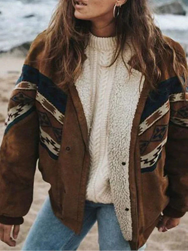 Cressida | Womens Brown Suede Sheepskin Lined Jacket