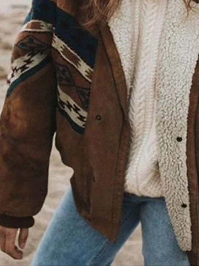 Cressida | Womens Brown Suede Sheepskin Lined Jacket