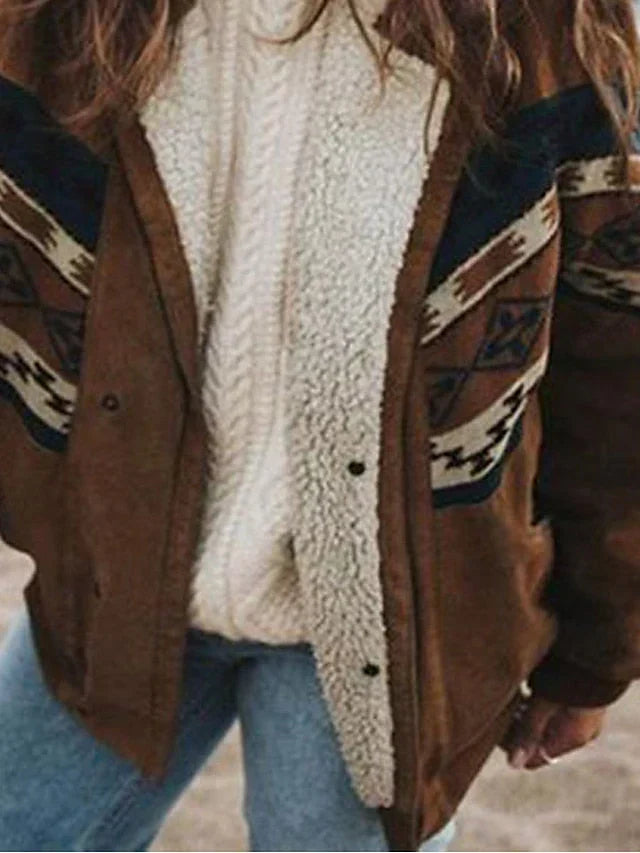 Cressida | Womens Brown Suede Sheepskin Lined Jacket