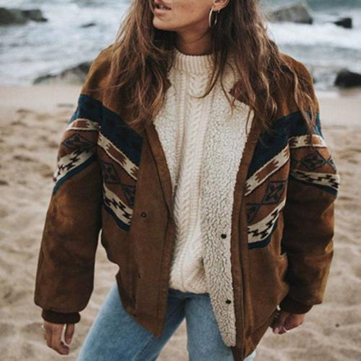 Cressida | Womens Brown Suede Sheepskin Lined Jacket