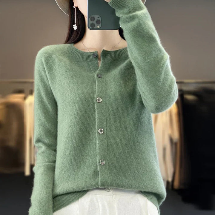 Daisy | Womens Button Front Relaxed Long Sleeve Cardigan