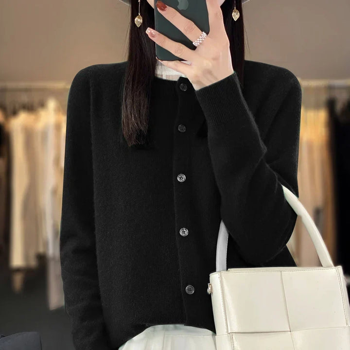 Daisy | Womens Button Front Relaxed Long Sleeve Cardigan