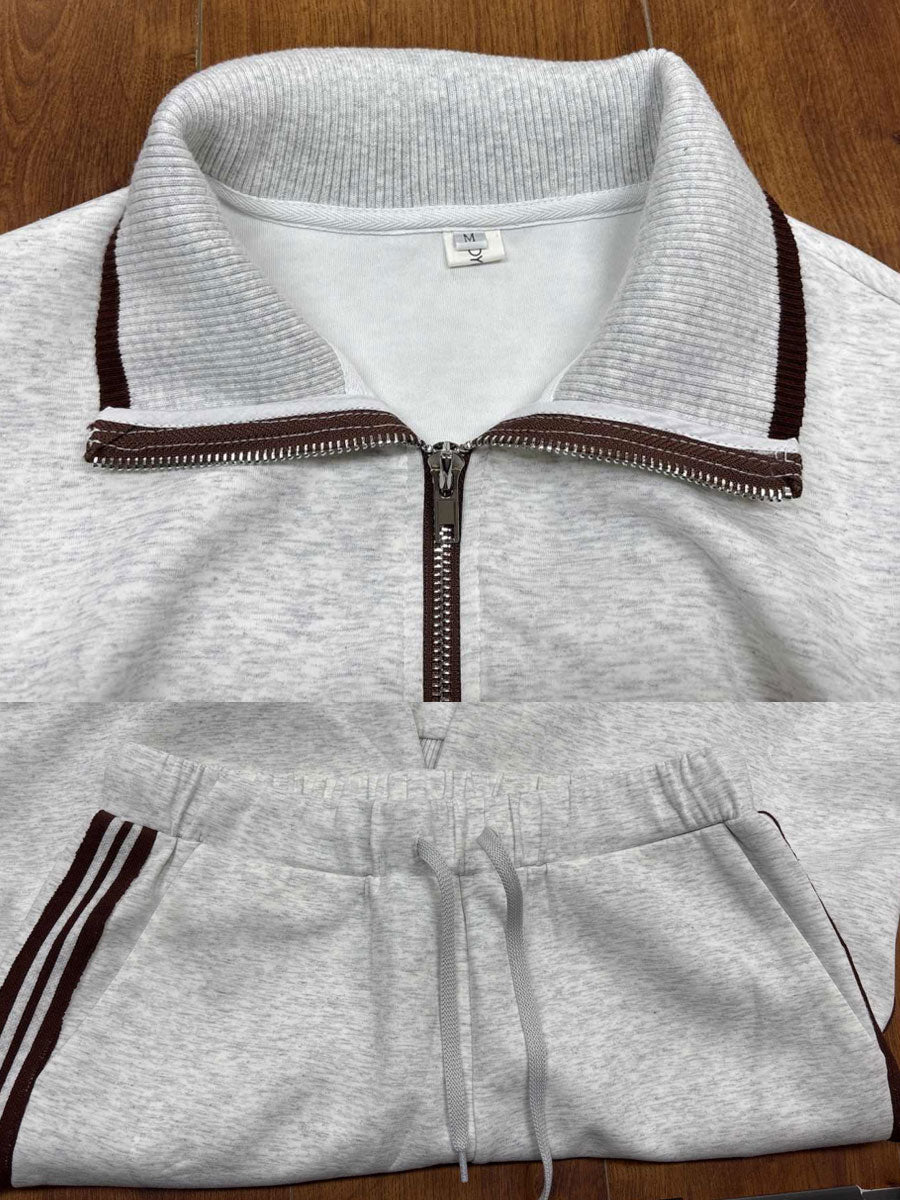 Daisy | Womens Long Sleeve Quarter Zip Collared Sweatshirt