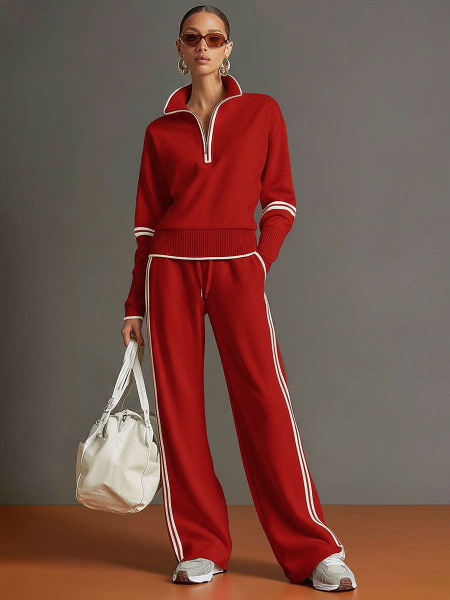 Daisy | Womens Long Sleeve Quarter Zip Collared Sweatshirt