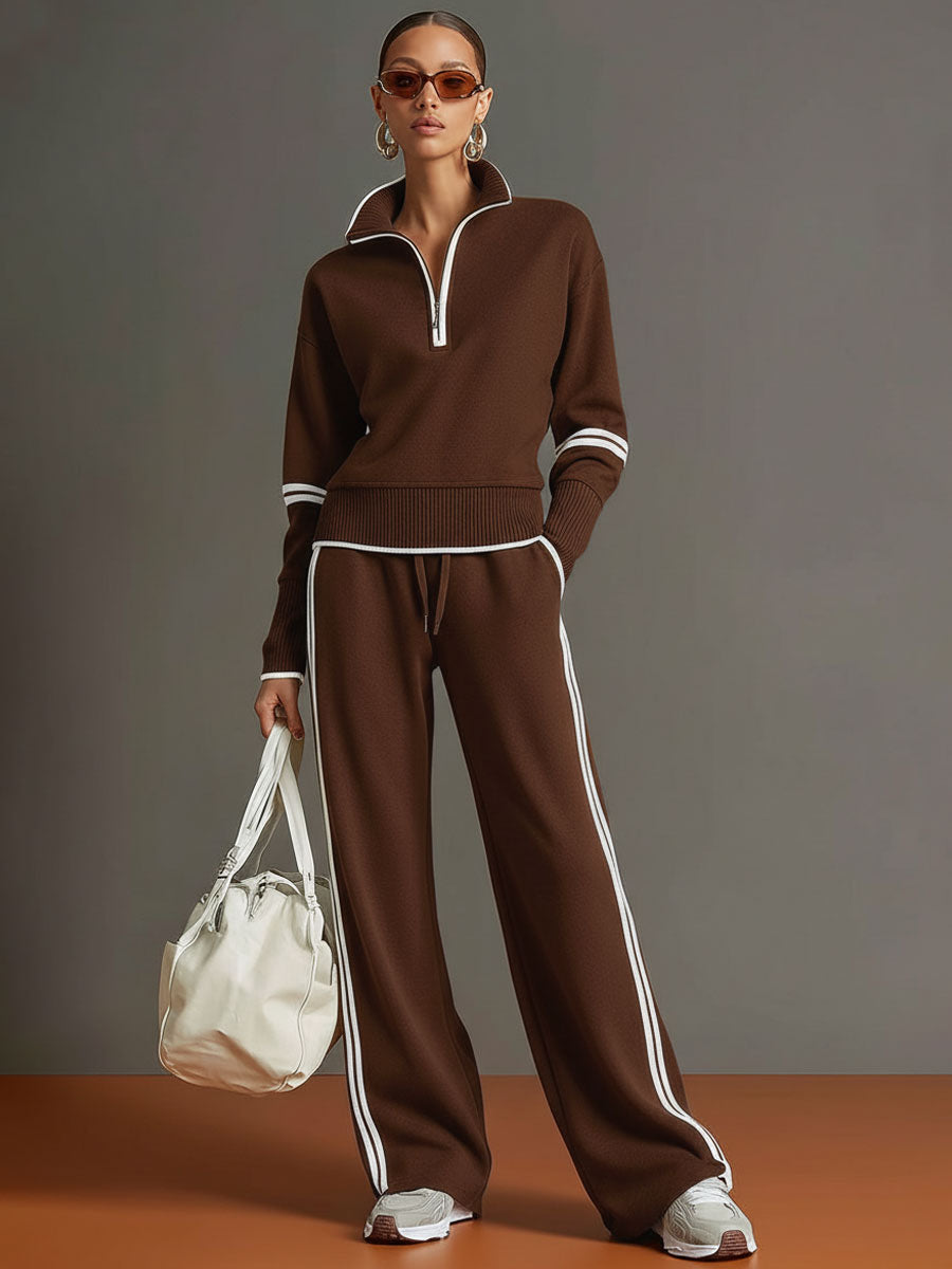 Daisy | Womens Long Sleeve Quarter Zip Collared Sweatshirt