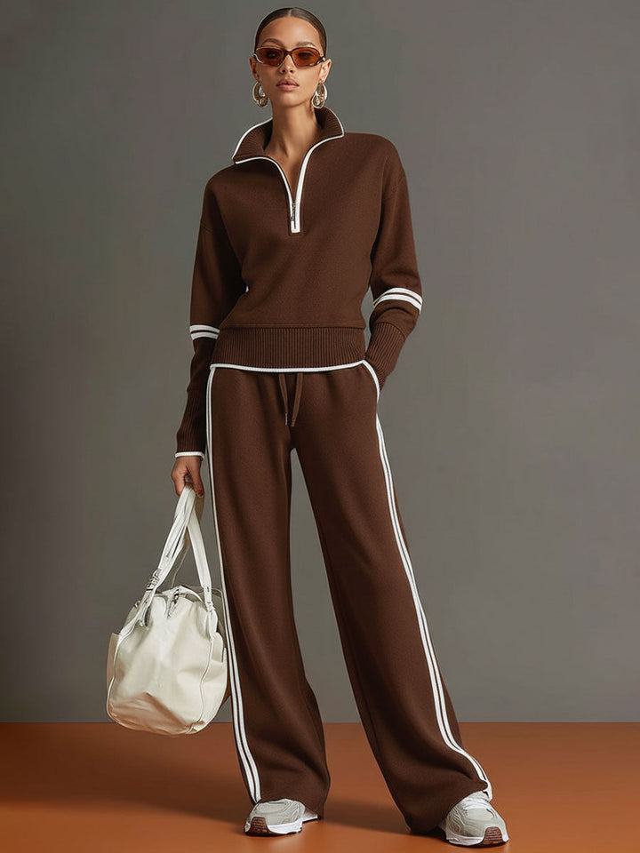 Daisy | Womens Long Sleeve Quarter Zip Collared Sweatshirt
