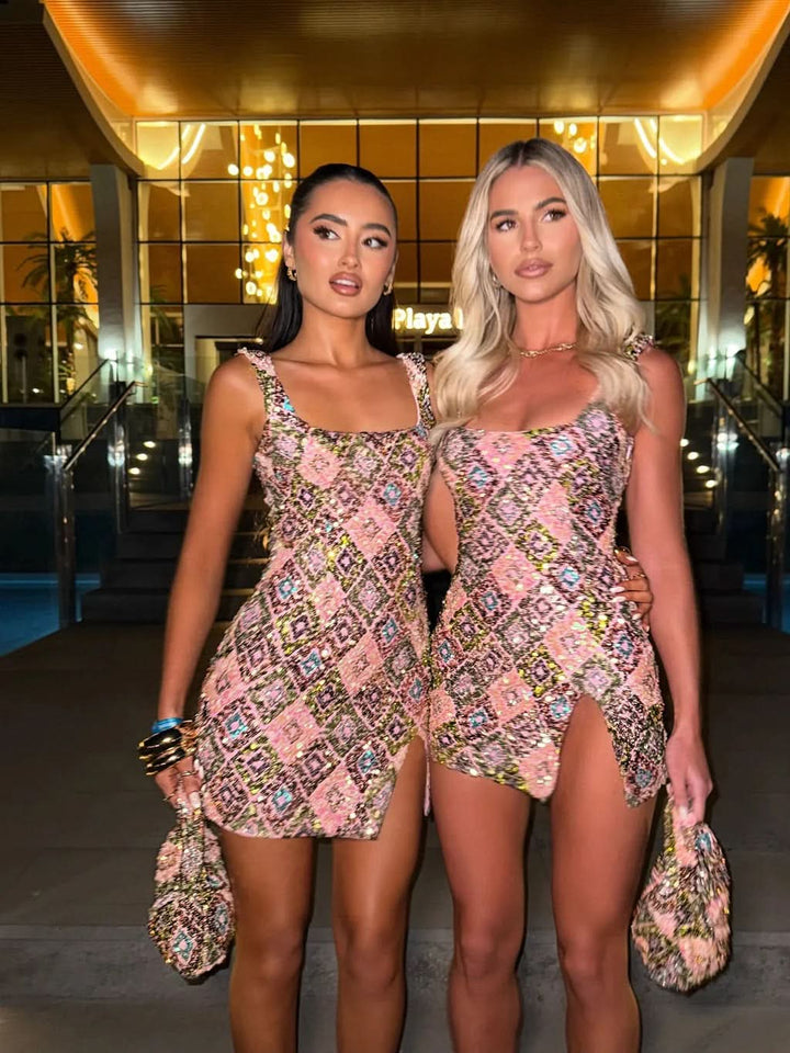 Darcey | Sleeveless Sequin Cocktail Party Mini Dress