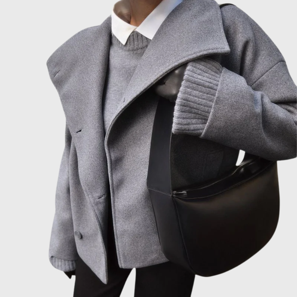 Darcey | Womens Cropped Wool Blend Pea Coat