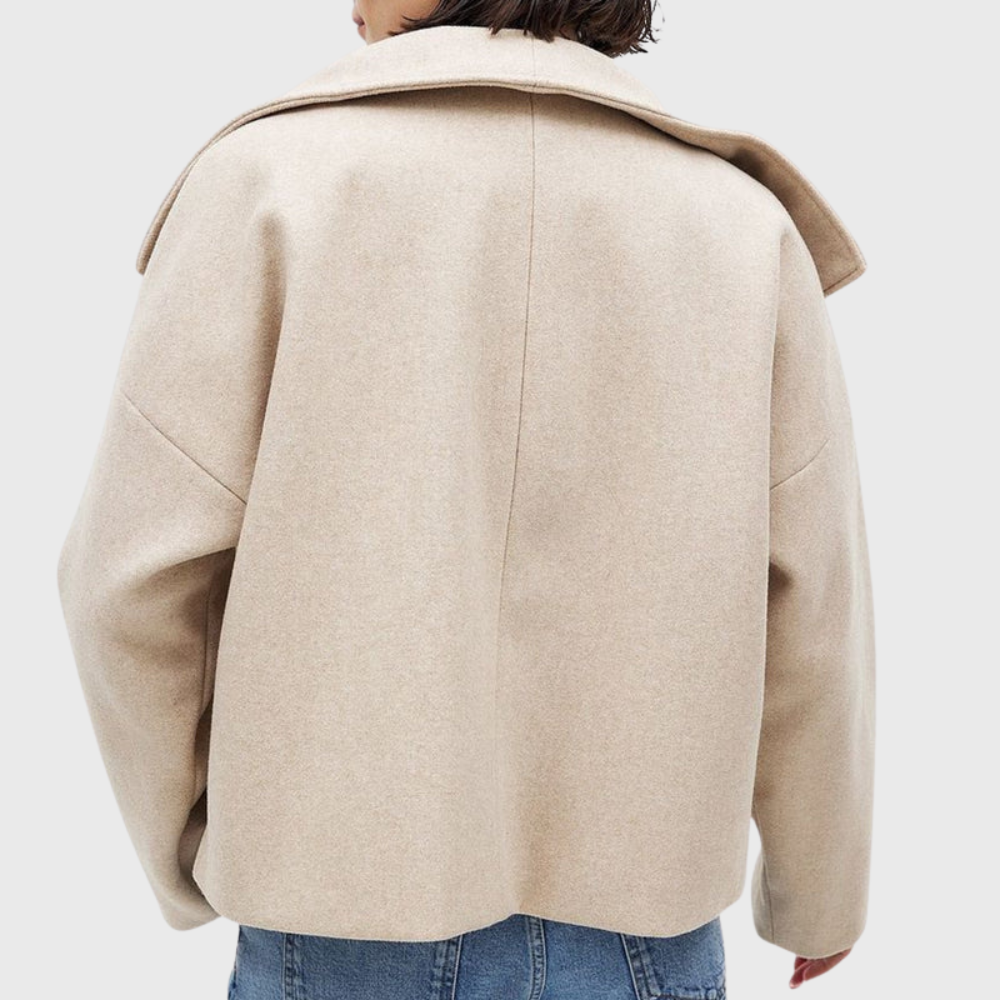 Darcey | Womens Cropped Wool Blend Pea Coat