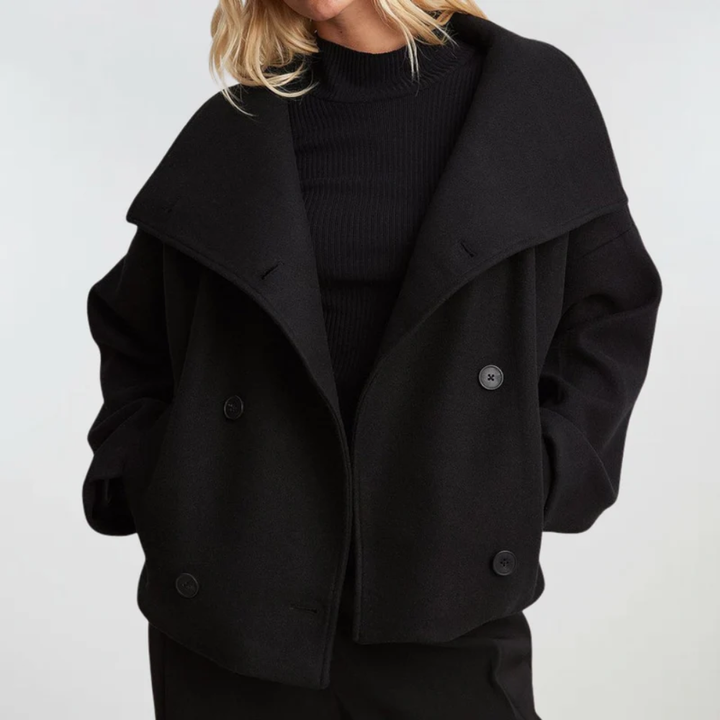 Darcey | Womens Cropped Wool Blend Pea Coat