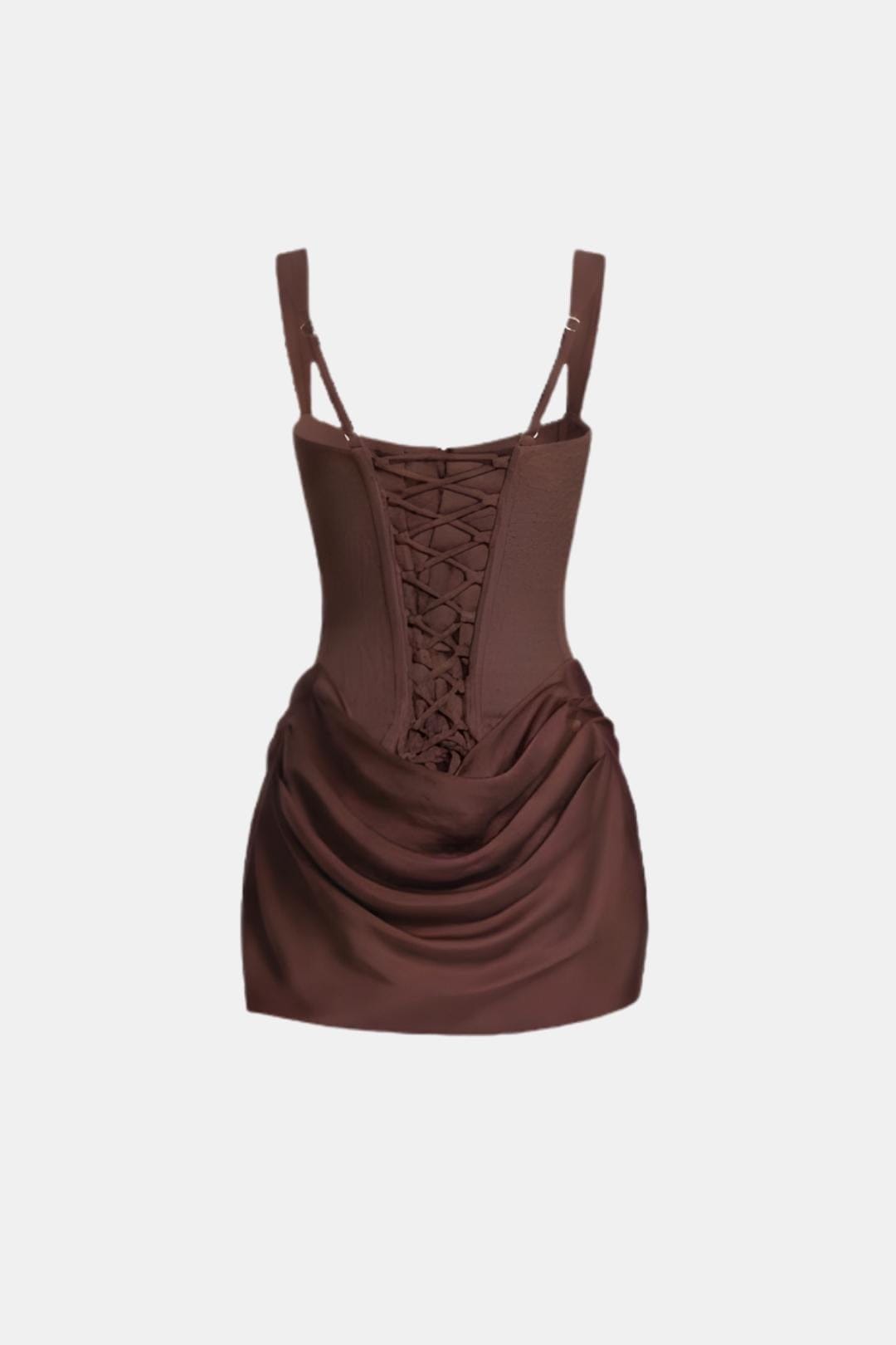 Effie | Ruched Satin Corset Party Mini Dress