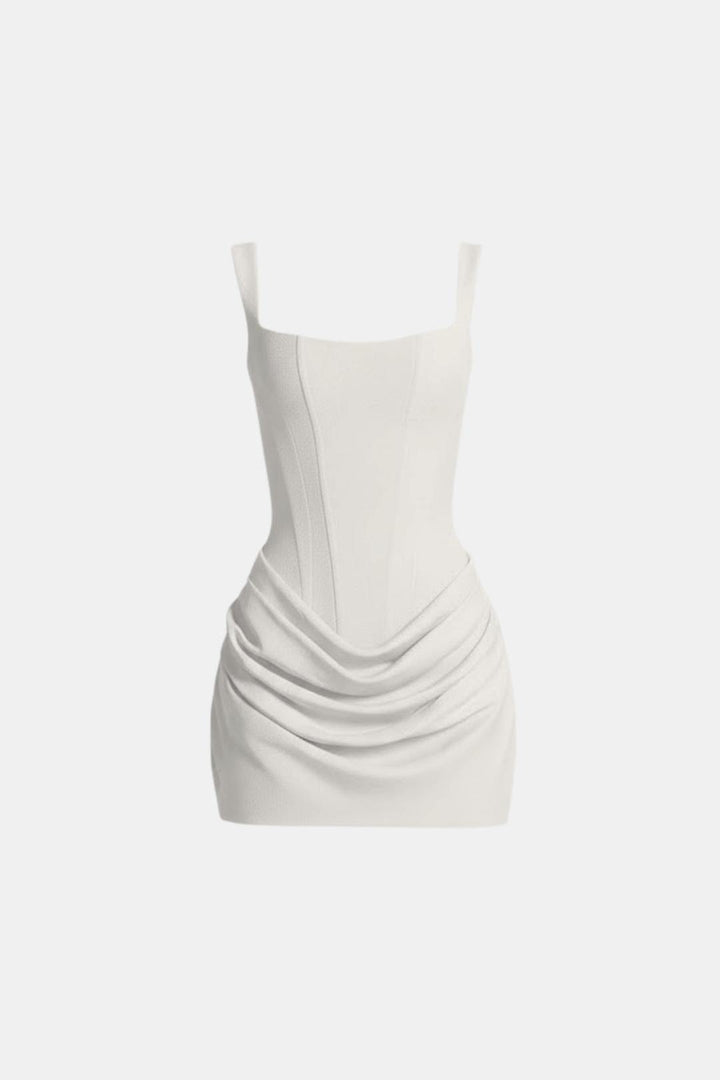 Effie | Ruched Satin Corset Party Mini Dress