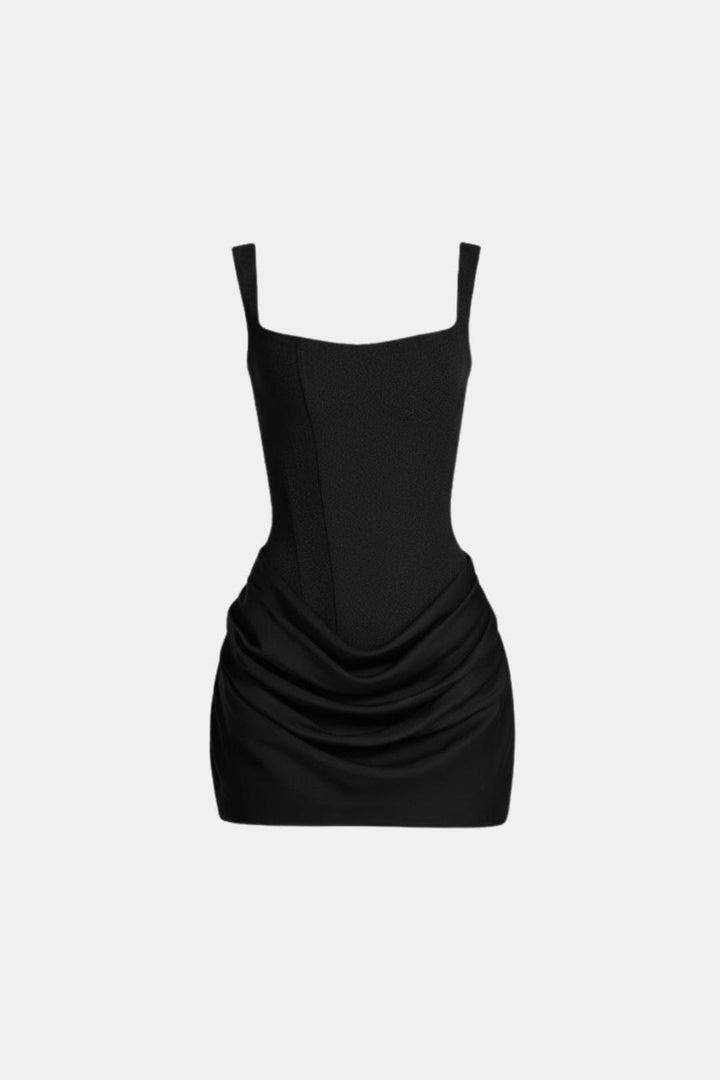 Effie | Ruched Satin Corset Party Mini Dress