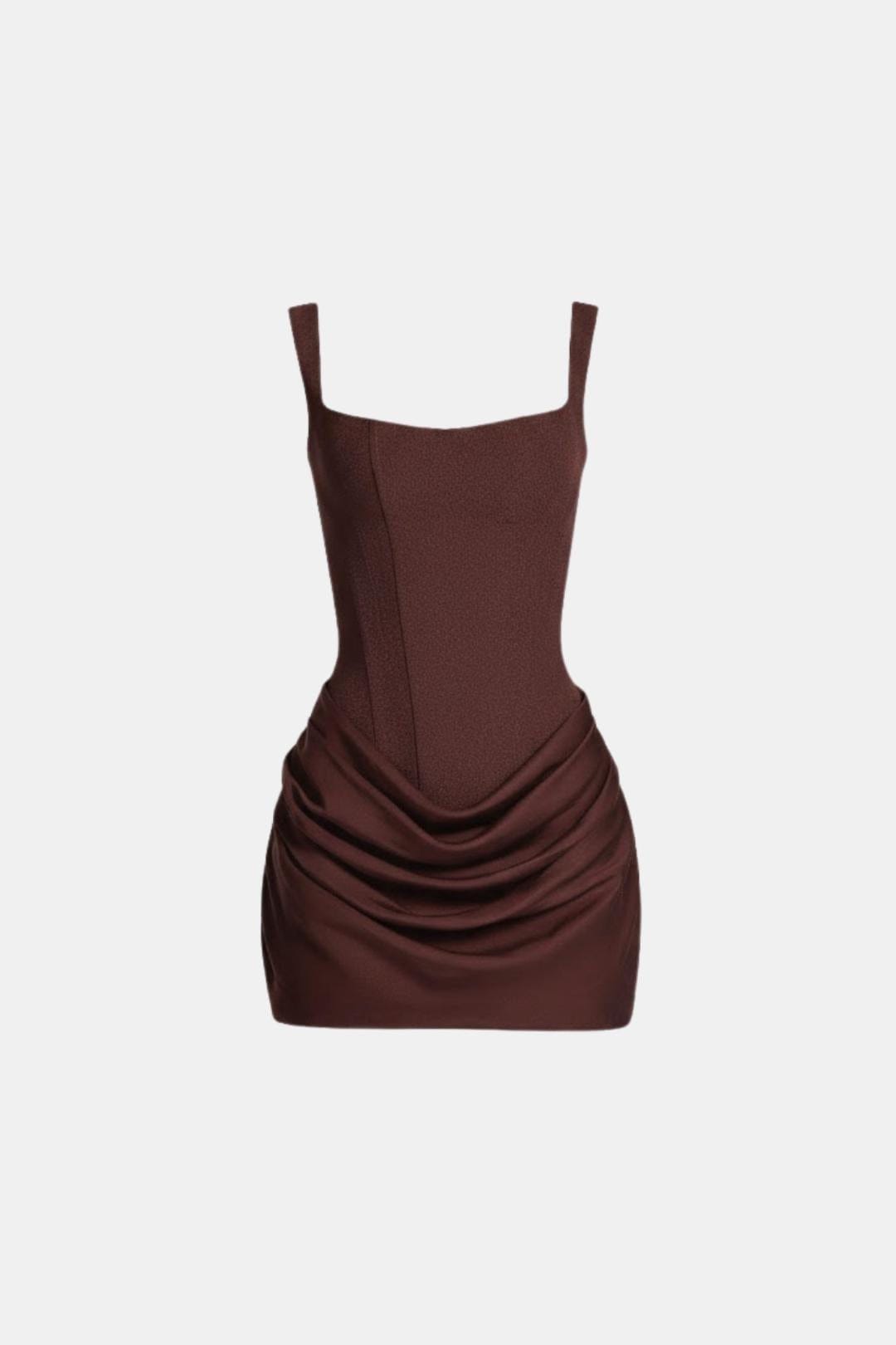 Effie | Ruched Satin Corset Party Mini Dress