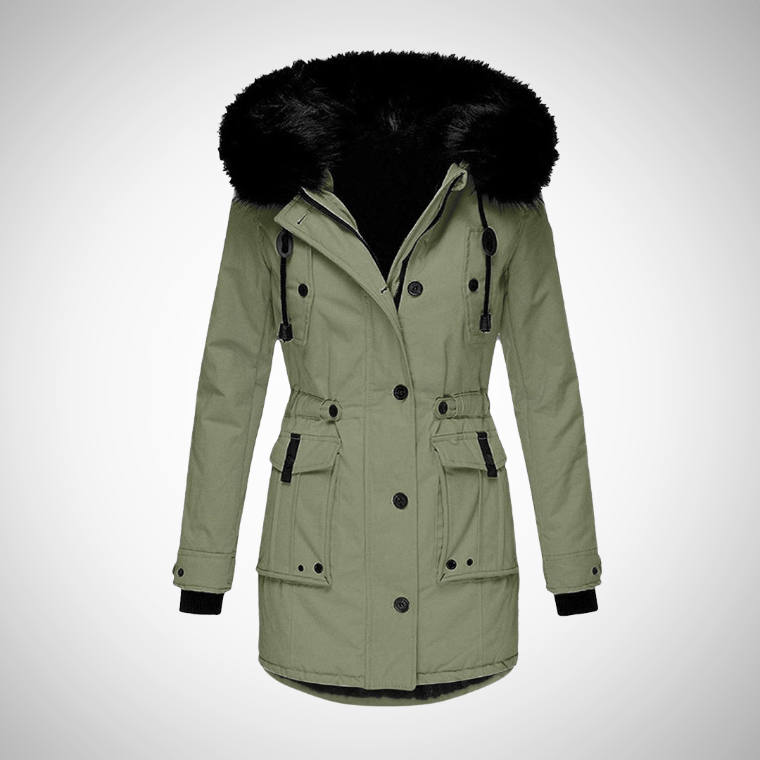 Effie | Womens Hooded Faux Fur Zip Parka