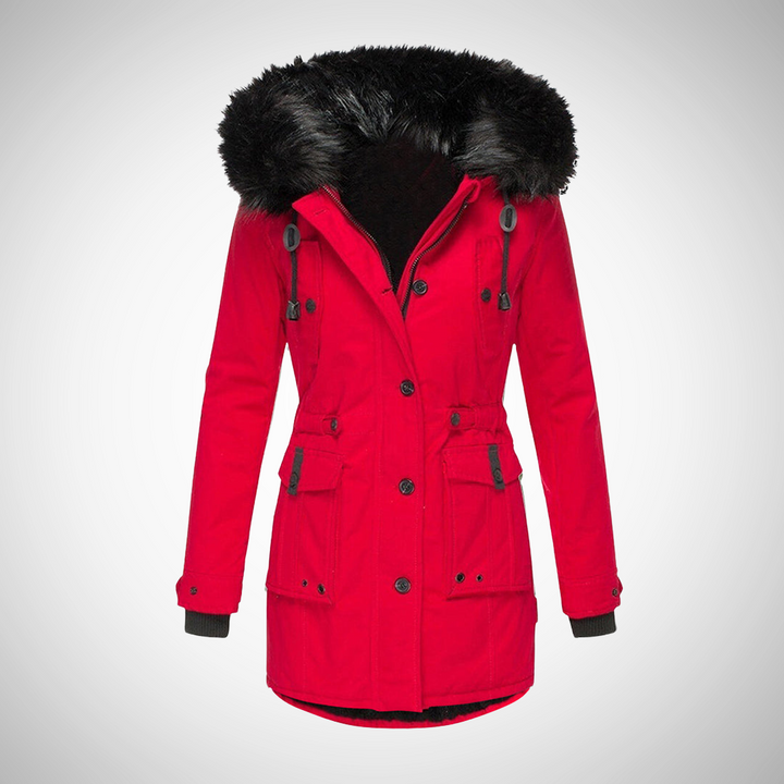 Effie | Womens Hooded Faux Fur Zip Parka