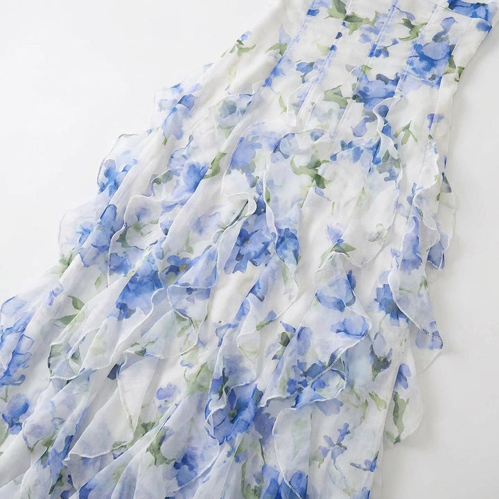 Elsie | Wedding Guest Floral White Maxi Dress