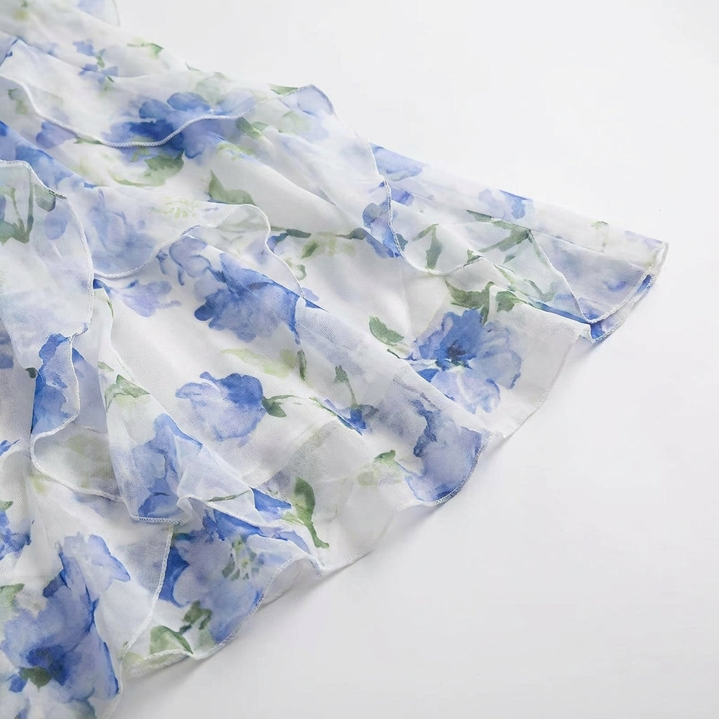 Elsie | Wedding Guest Floral White Maxi Dress