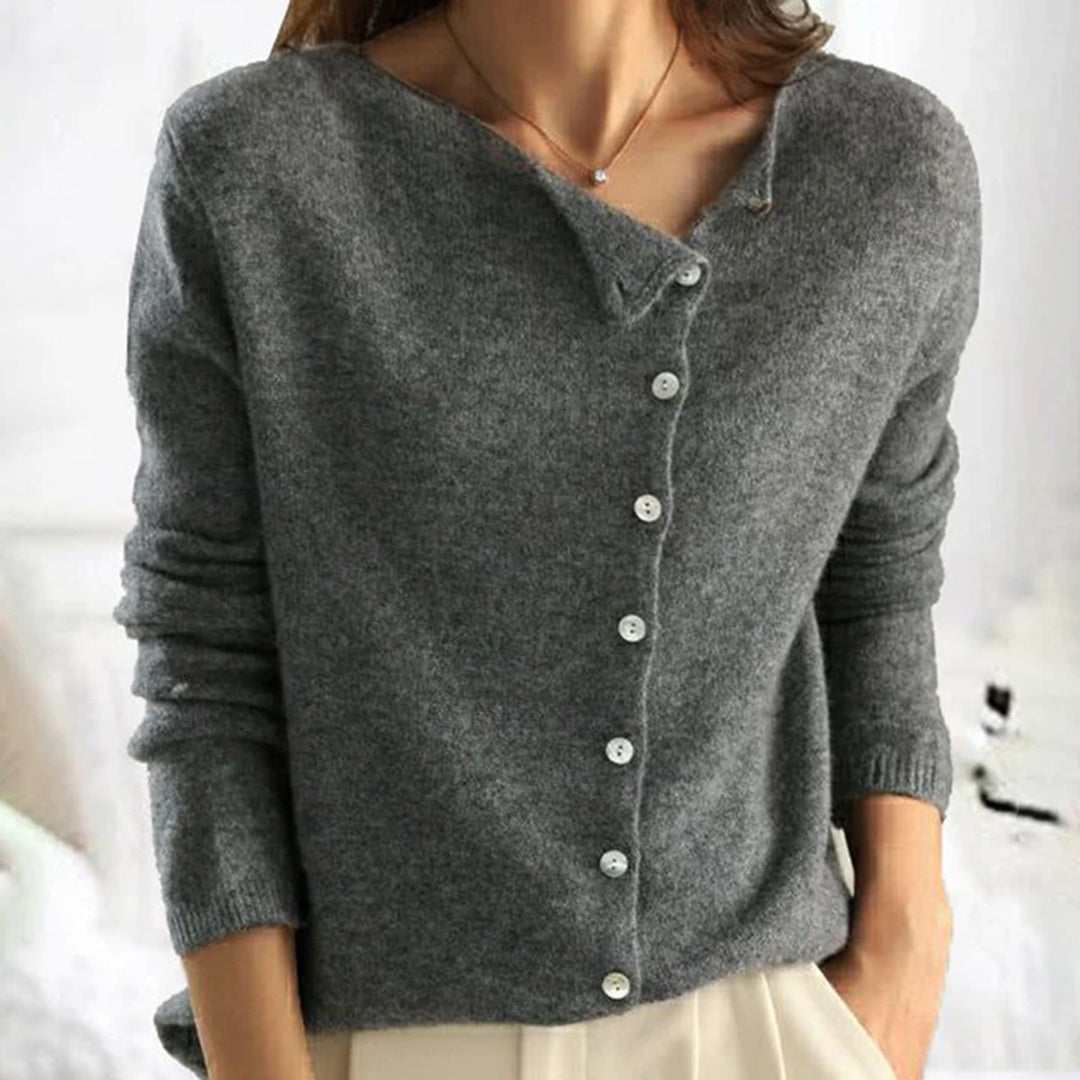 Elsie | Womens Button Front Relaxed Knit Cardigan