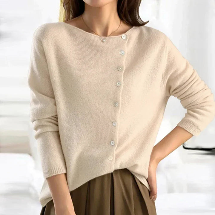 Elsie | Womens Button Front Relaxed Knit Cardigan
