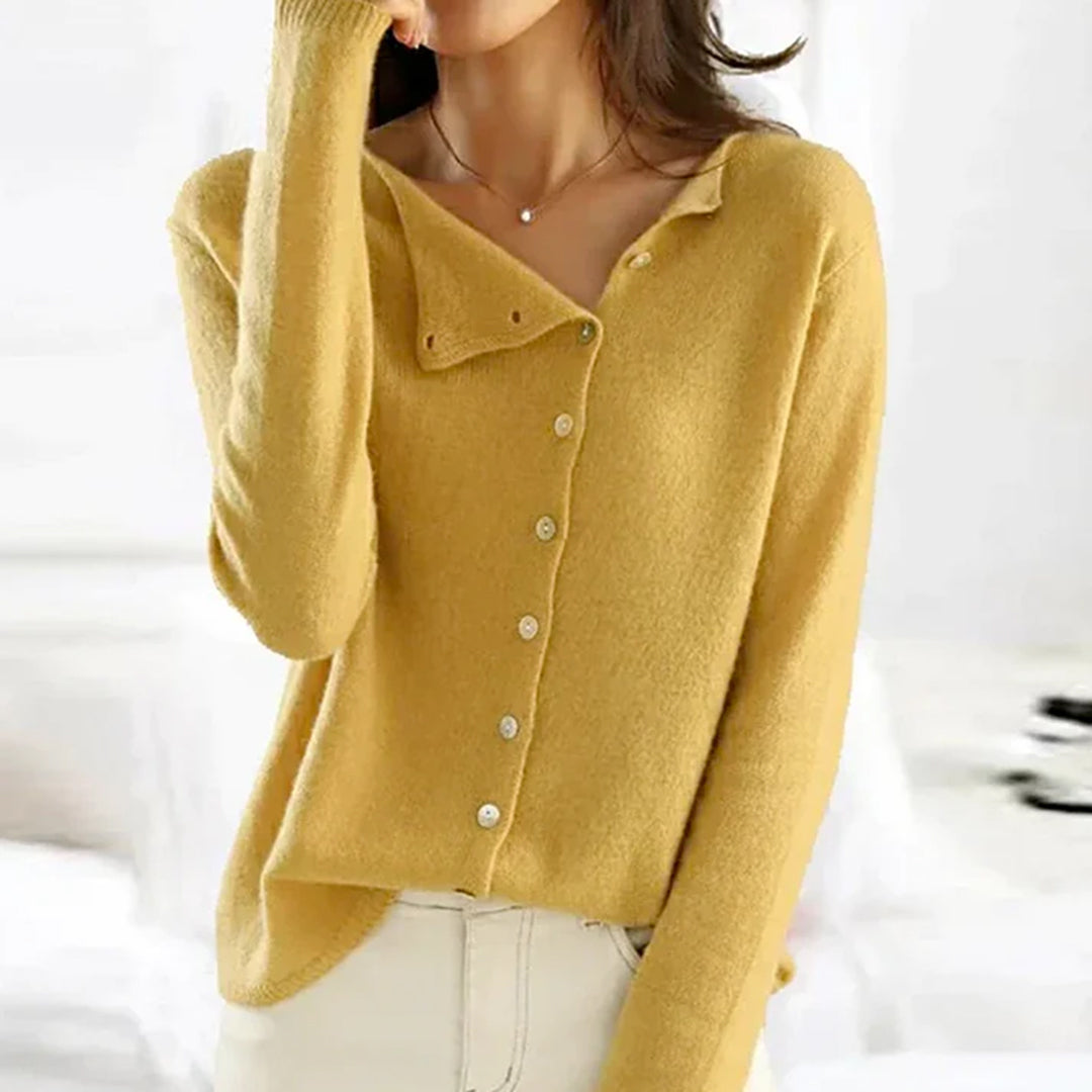 Elsie | Womens Button Front Relaxed Knit Cardigan