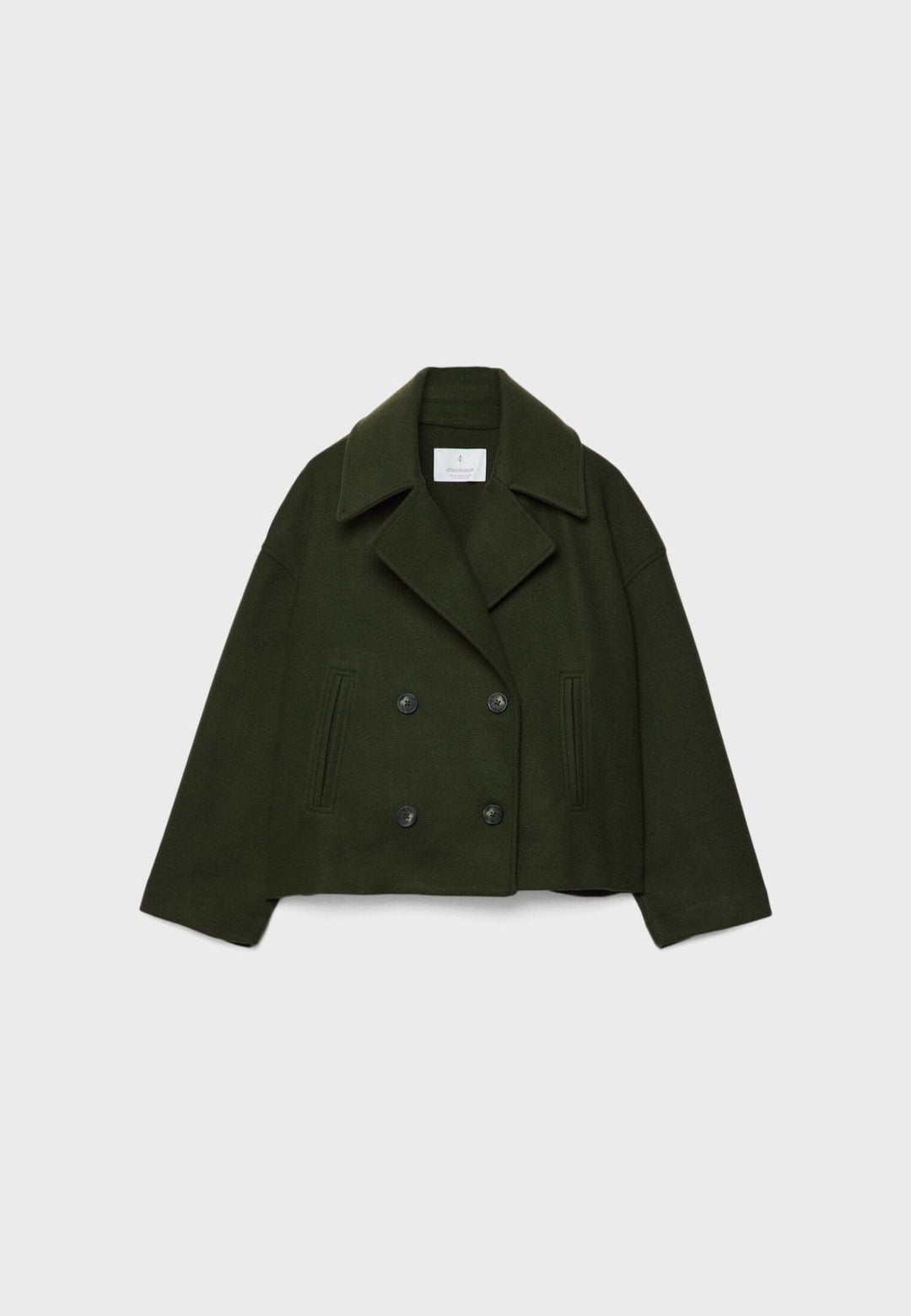 Elsie | Womens Oversized Cropped Double Breasted Pea Coat
