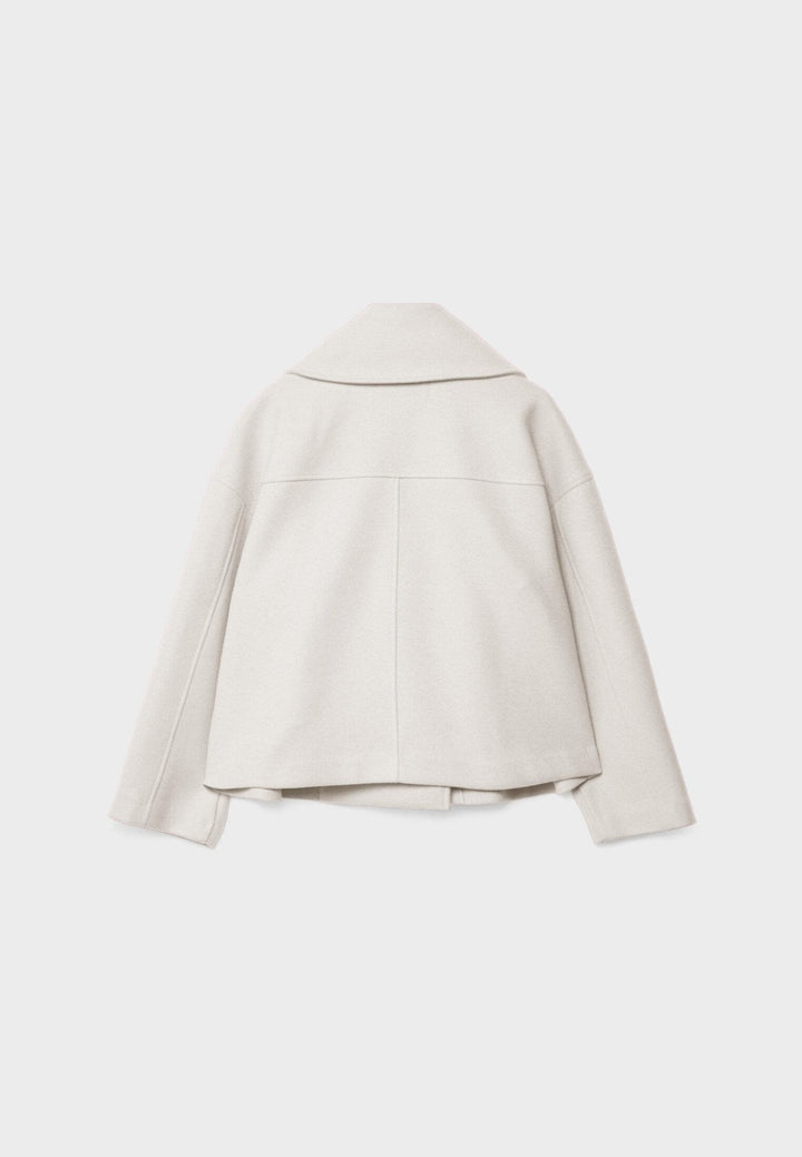 Elsie | Womens Oversized Cropped Double Breasted Pea Coat