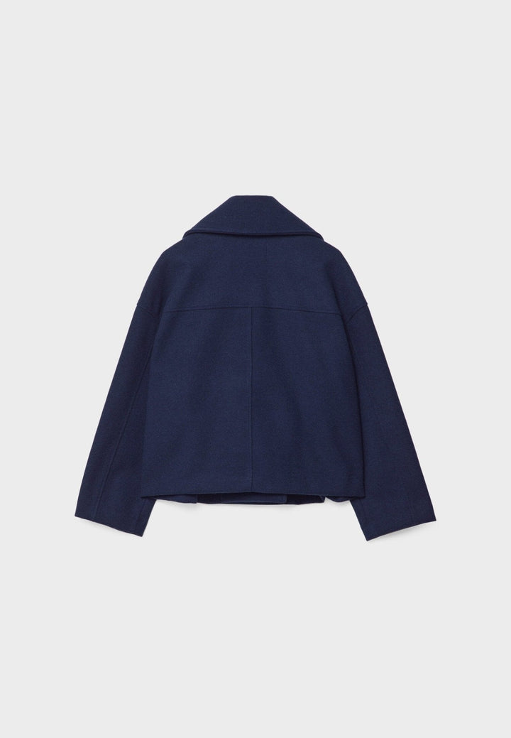 Elsie | Womens Oversized Cropped Double Breasted Pea Coat
