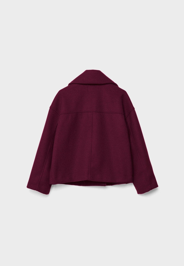 Elsie | Womens Oversized Cropped Double Breasted Pea Coat