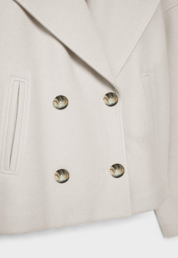 Elsie | Womens Oversized Cropped Double Breasted Pea Coat