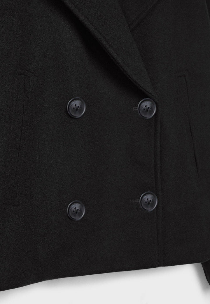 Elsie | Womens Oversized Cropped Double Breasted Pea Coat