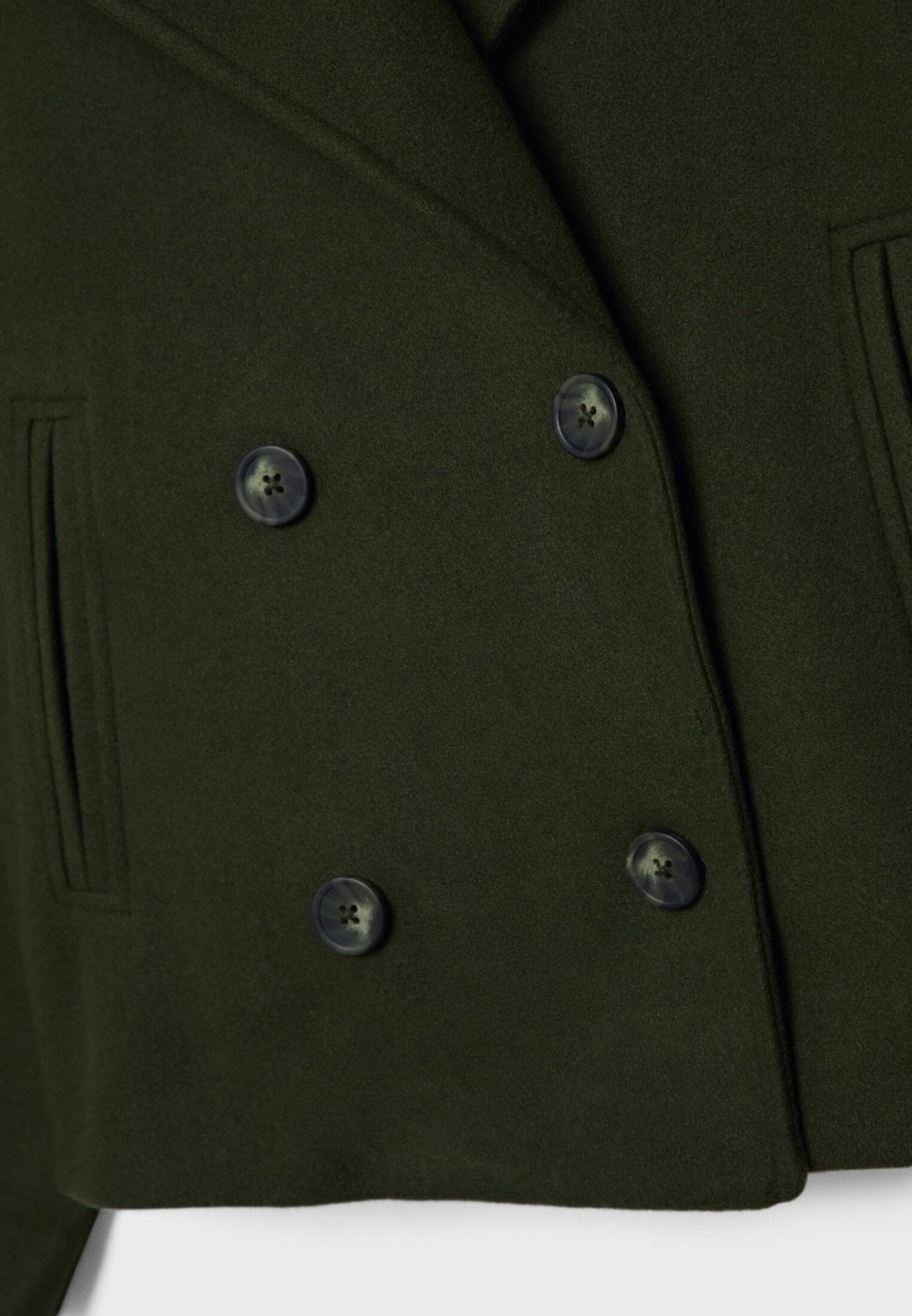 Elsie | Womens Oversized Cropped Double Breasted Pea Coat