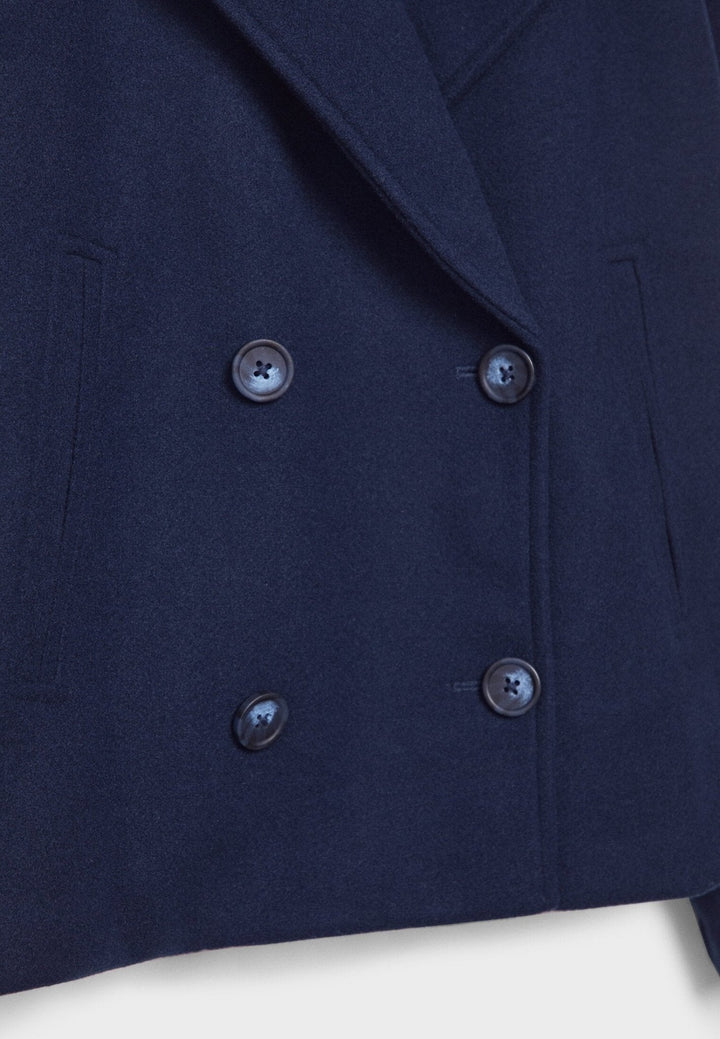 Elsie | Womens Oversized Cropped Double Breasted Pea Coat