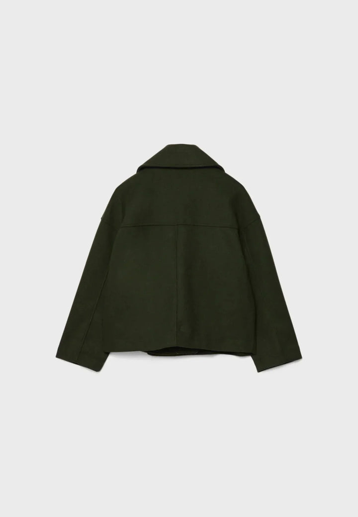 Elsie | Womens Oversized Cropped Double Breasted Pea Coat