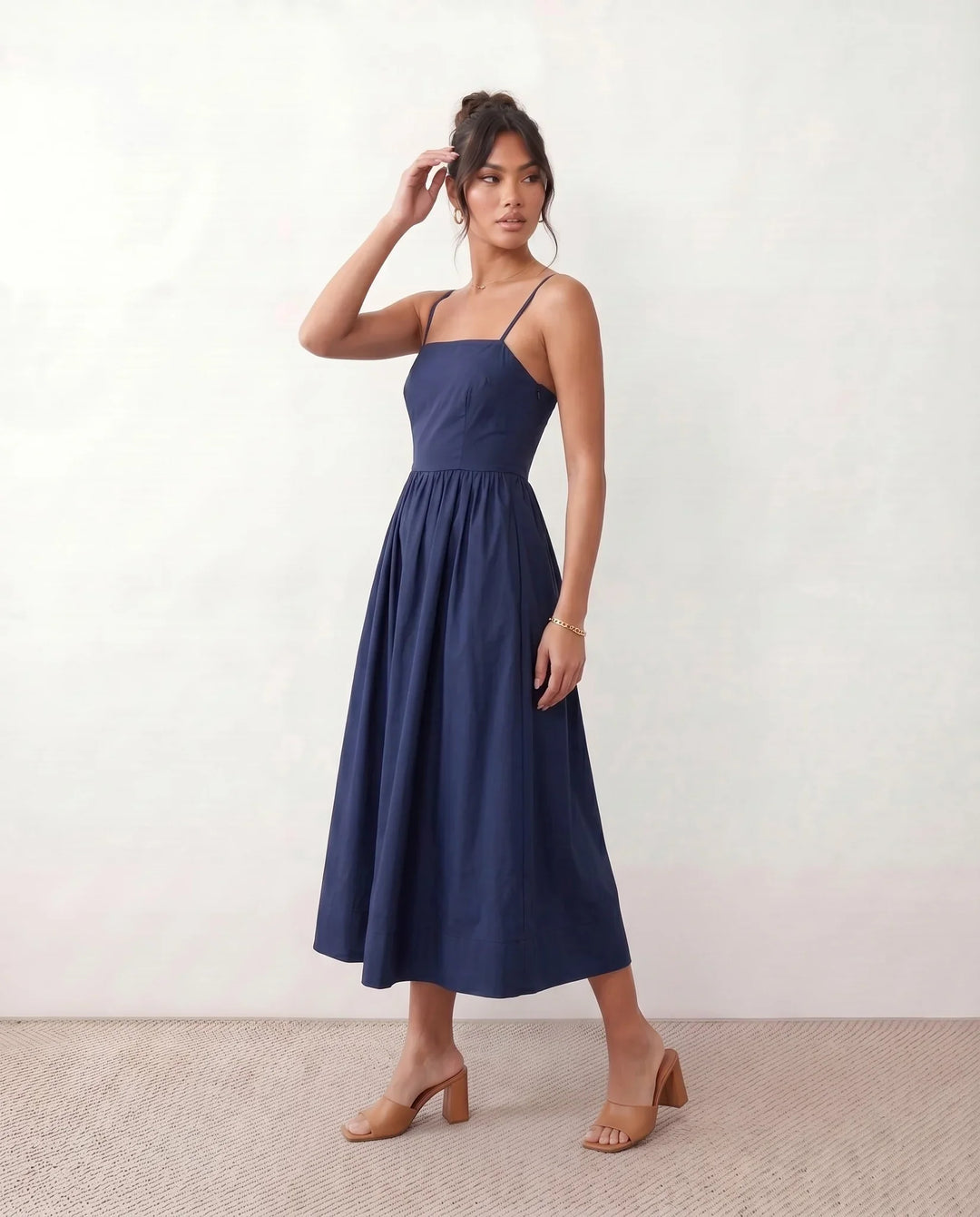 Felicity | Wedding Guest Sleeveless Pleated Midi Summer Dress