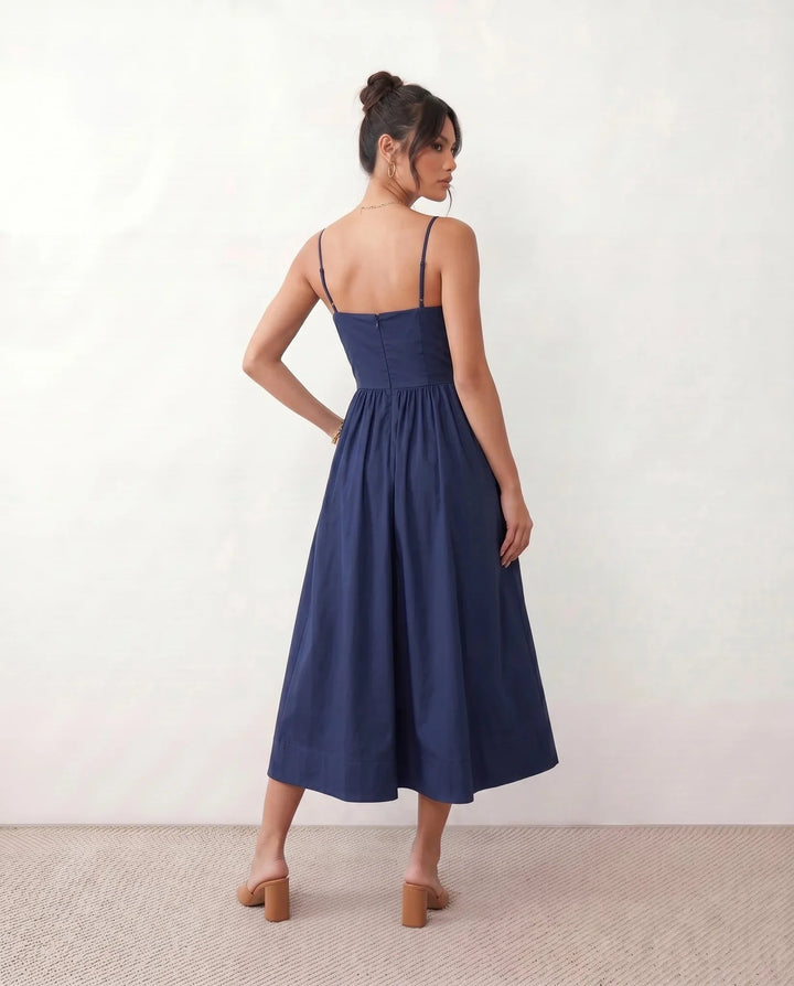 Felicity | Wedding Guest Sleeveless Pleated Midi Summer Dress