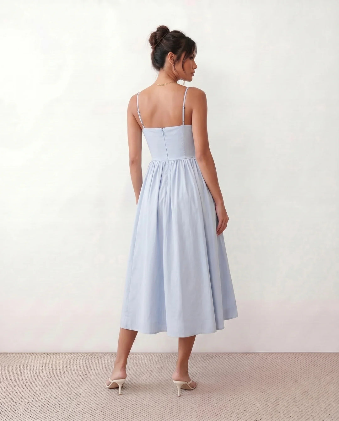 Felicity | Wedding Guest Sleeveless Pleated Midi Summer Dress
