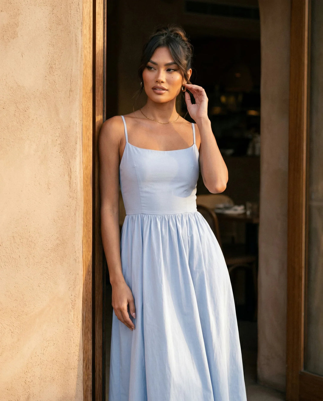 Felicity | Wedding Guest Sleeveless Pleated Midi Summer Dress