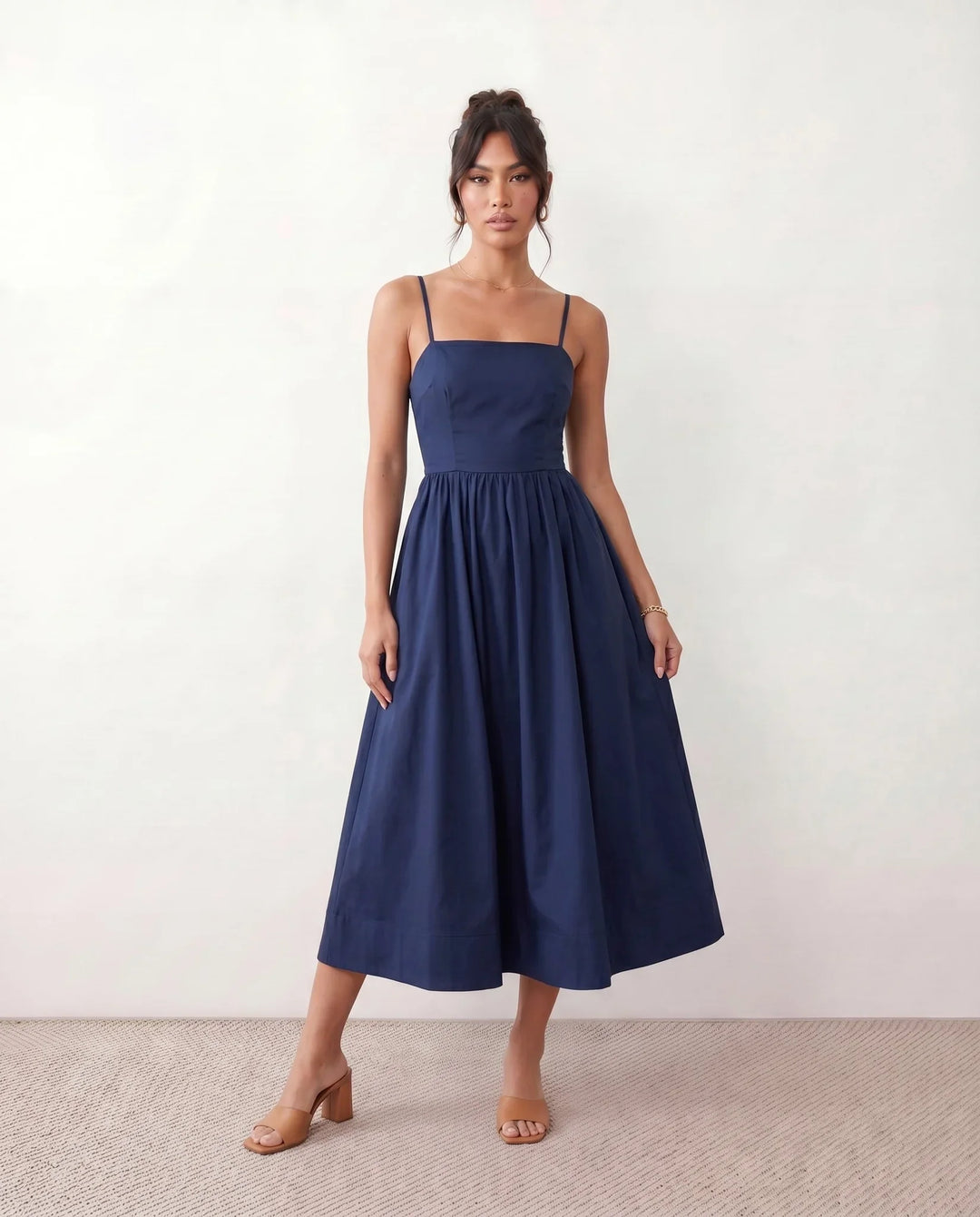 Felicity | Wedding Guest Sleeveless Pleated Midi Summer Dress