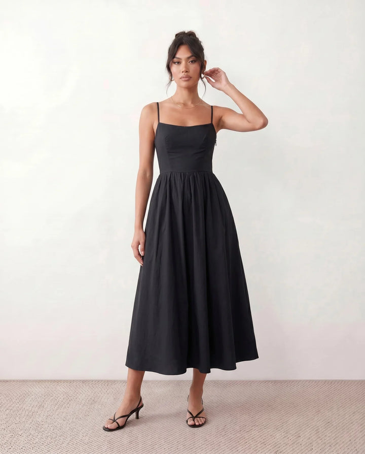 Felicity | Wedding Guest Sleeveless Pleated Midi Summer Dress
