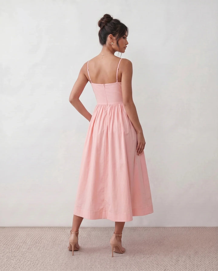 Felicity | Wedding Guest Sleeveless Pleated Midi Summer Dress